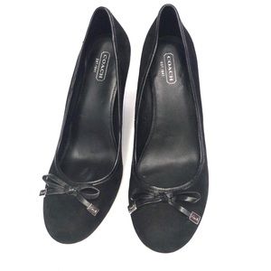 *Coach* sz 7.5 B Wedge High Heels, Black Shoes